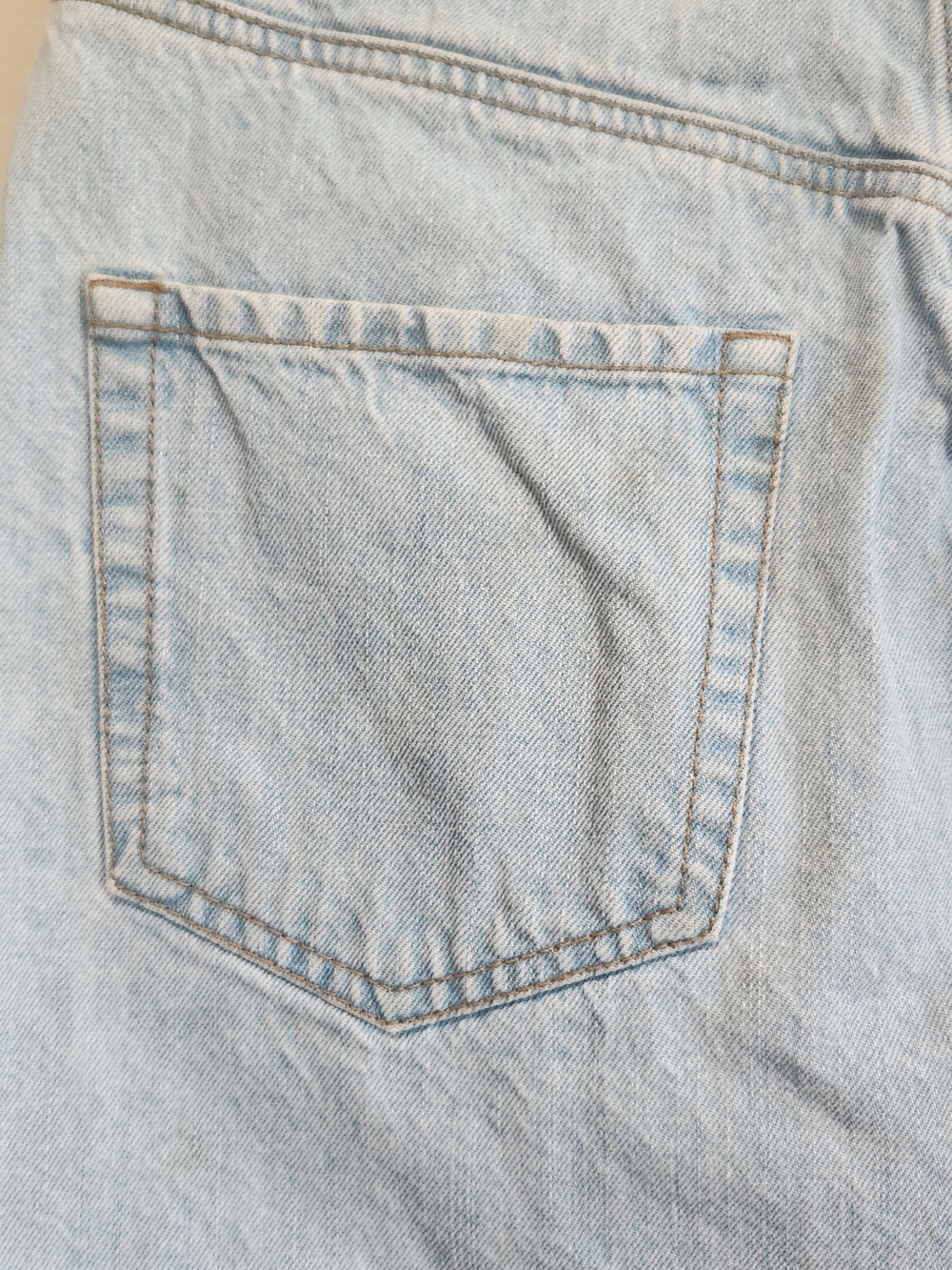 Garage Two Tone Colorblock Denim Patchwork Raw Hem Mini Skirt Size S - Picture 6 of 15